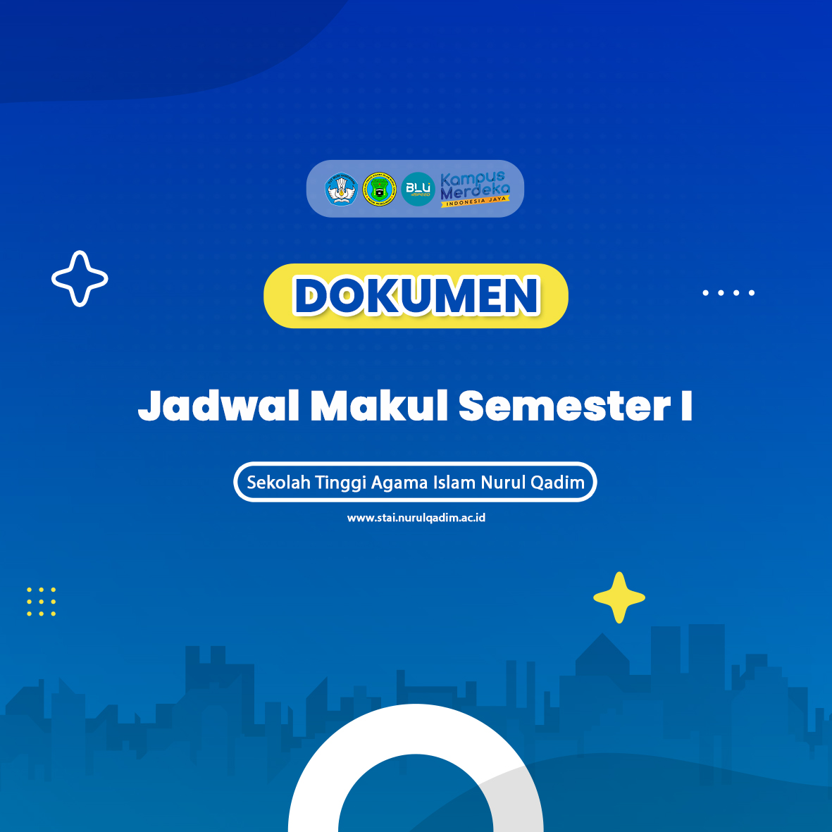 Jadwal Mata Kuliah Semester I