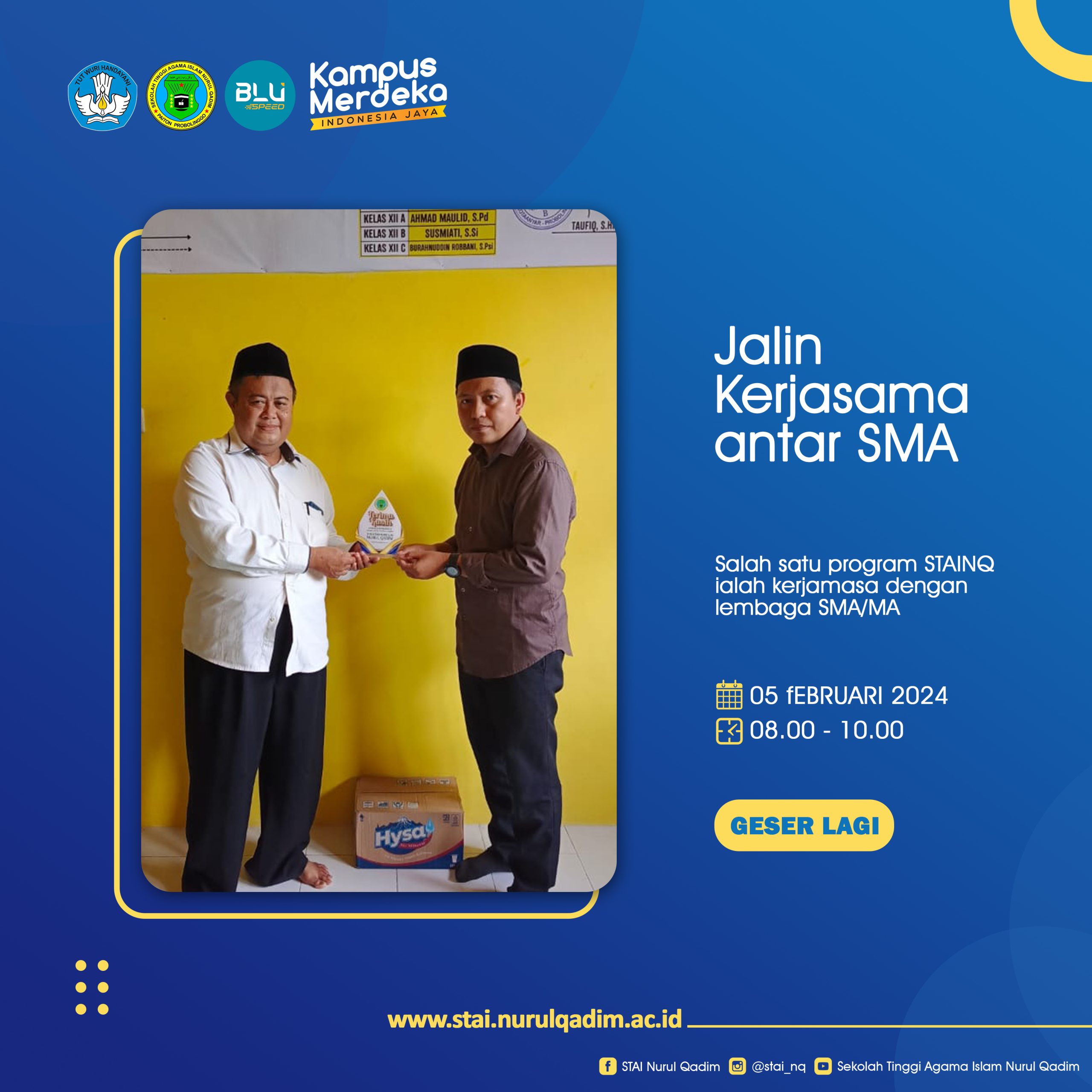 Jalin Kerjasama dengan Lembaga SMA