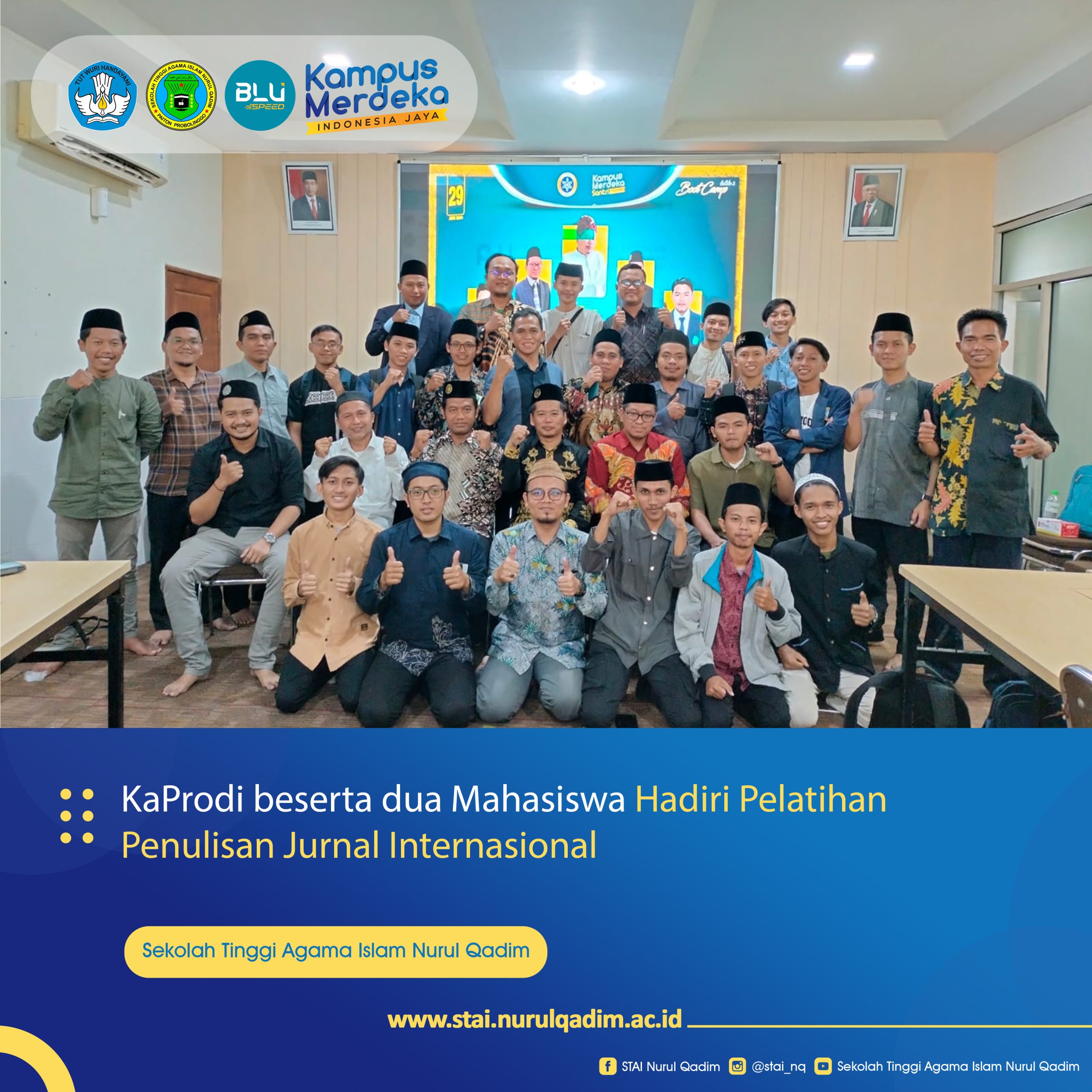 KaProdi beserta dua Mahasiswa Hadiri PelatihanPenulisan Jurnal Internasional