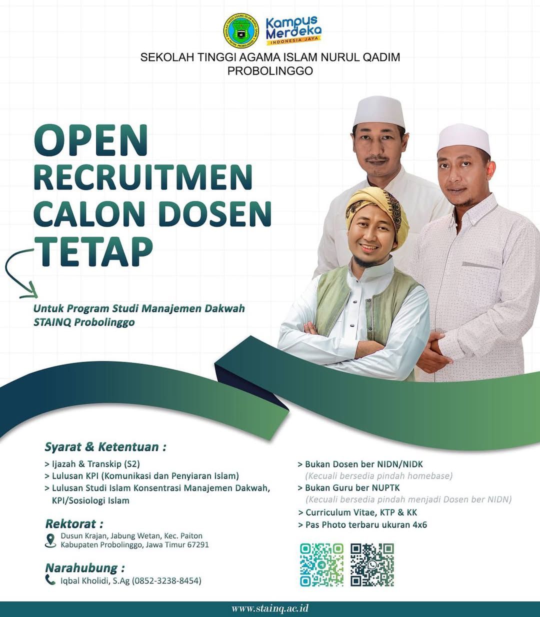 OPEN RECRUITMENT DOSEN STAI NURUL QADIM