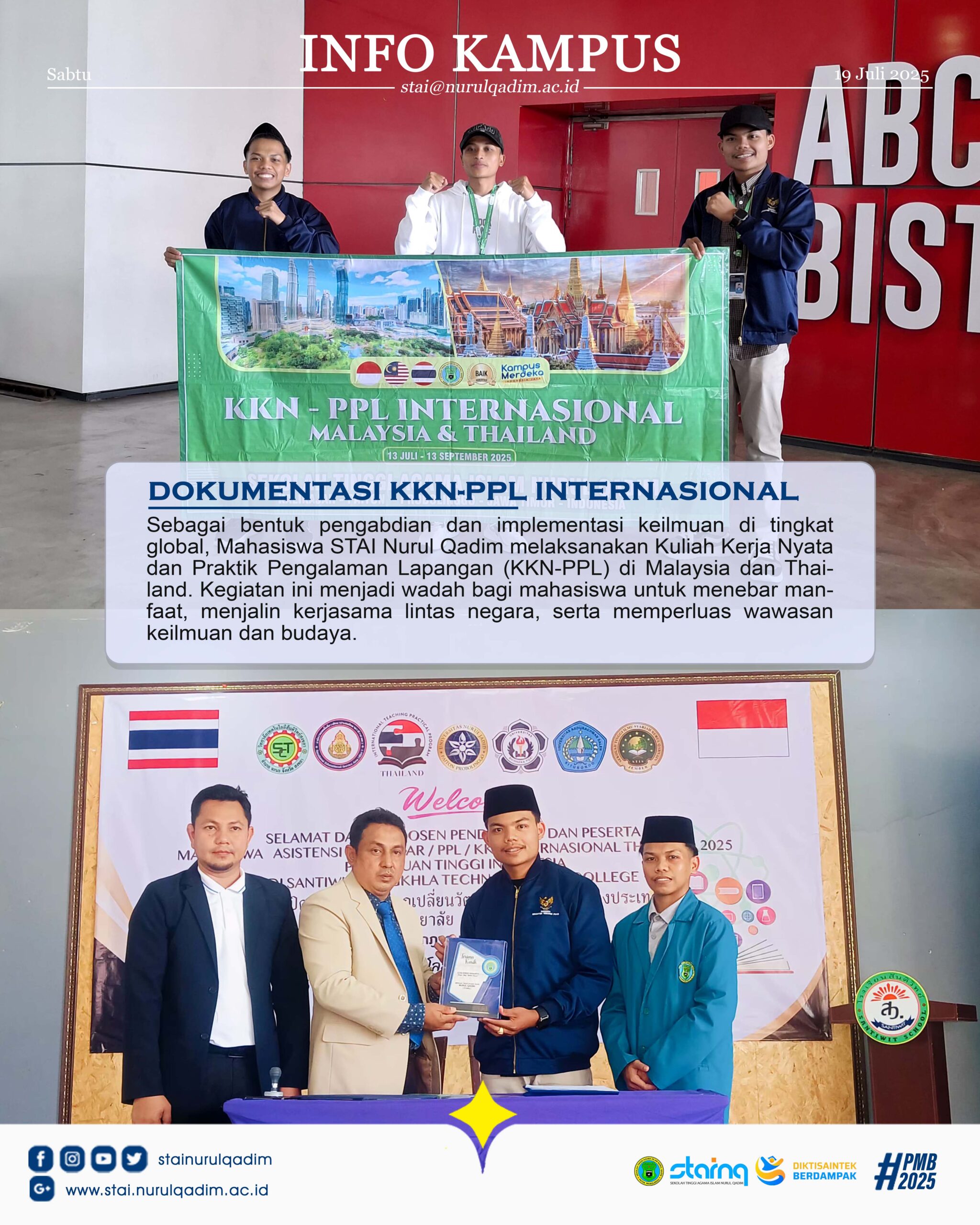 KKN-PPL Internasional Mahasiswa STAI Nurul Qadim – Malaysia & Thailand