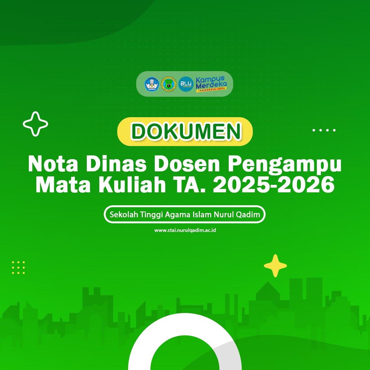 Nota Dinas Dosen Pengampu Mata Kuliah TA. 2025-2026